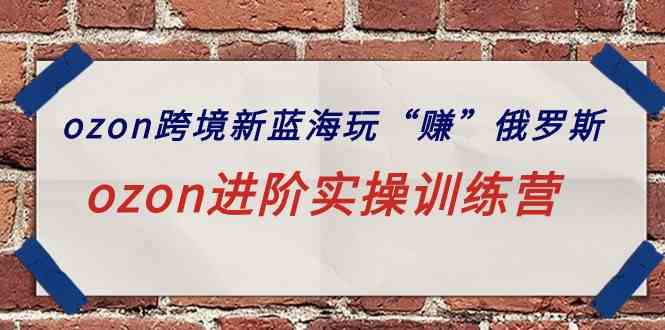 （9800期）ozon跨境新蓝海玩“赚”俄罗斯，ozon进阶实操训练营-云速度网创