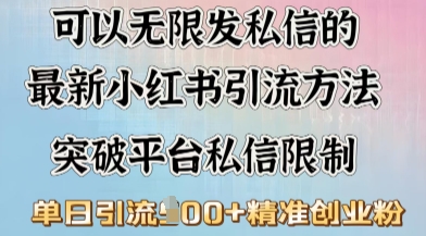 最新“摆烂式”引流打法，小红书私信引流，单天引流100+-云速度网创