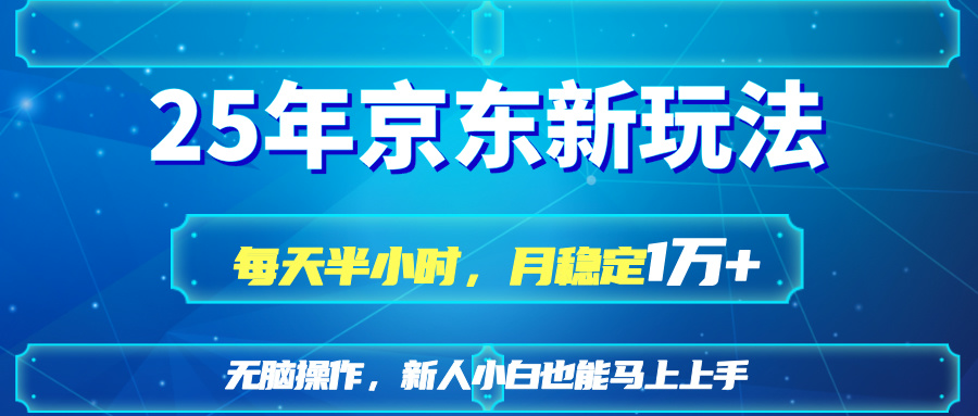 （14309期）25京东新玩法，每天半小时，月稳定1W+-云速度网创