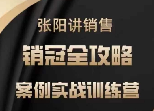 张阳讲销售实战训练营，​案例实战训练，销冠全攻略-云速度网创
