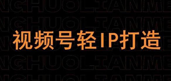 视频号线上课程，视频号轻IP打造-云速度网创
