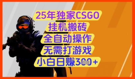25年独家CSGO挂G搬砖，全自动操作，无需打游戏，小白日入3张+【揭秘】-云速度网创