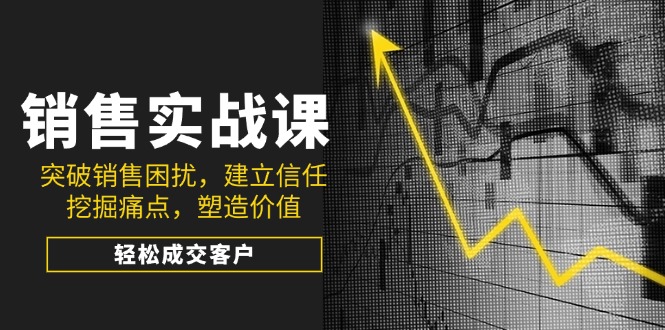 （14297期）销售实战课，突破销售困扰，建立信任，挖掘痛点，塑造价值，轻松成交客户-云速度网创