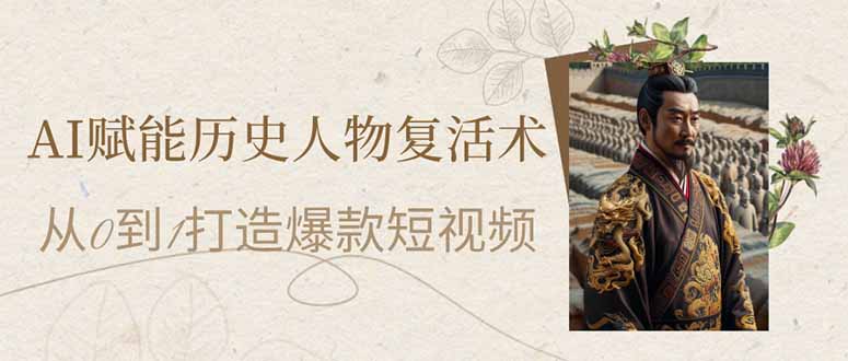 （14311期）AI赋能历史人物复活术：从0到1打造爆款短视频-云速度网创
