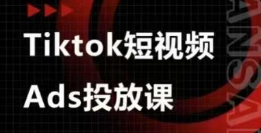 Ads视频投放课，tiktok短视频广告投放课-云速度网创