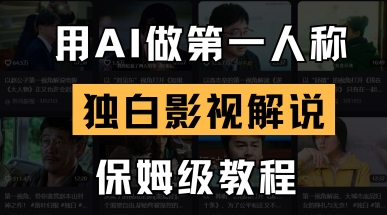 用AI做第一人称独白影视解说，手把手教学，保姆级教程-云速度网创