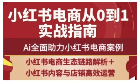 2025小红书电商全链路运营，Ai全面助力小红书电商案例-云速度网创
