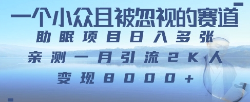 一个被严重低估的赛道，卖助眠教程日入三位数以上-云速度网创