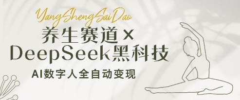 养生赛道+DeepSeek黑科技：AI数字人全自动变现，小白也能月入过W-云速度网创