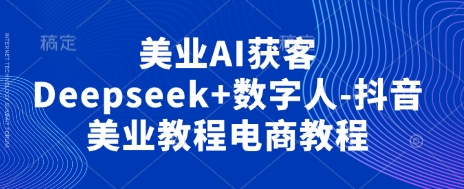 美业AI获客Deepseek+数字人-抖音美业教程电商教程-云速度网创