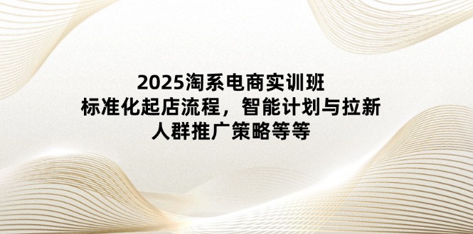 （14522期）2025淘系电商实训班：标准化起店流程，智能计划与拉新，人群推广策略等等-云速度网创