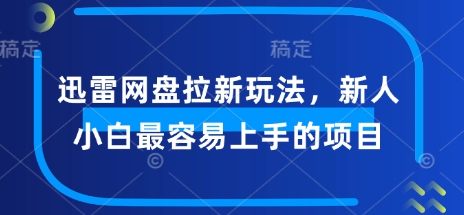 迅雷网盘拉新玩法，新人小白最容易上手的项目-云速度网创