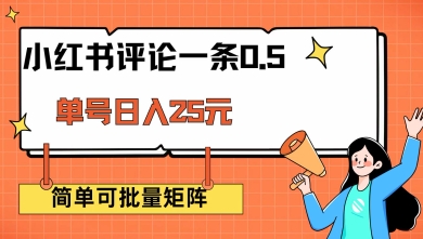 小红书评论一条0.5元 单账号一天可得25元 可矩阵操作 简单无脑靠谱【揭秘】-云速度网创