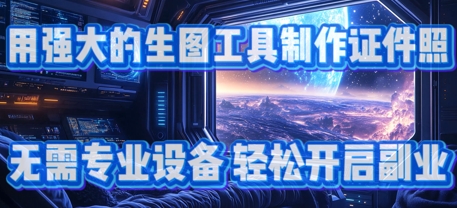 用强大的生图工具制作证件照，无需专业设备，轻松开启副业-云速度网创