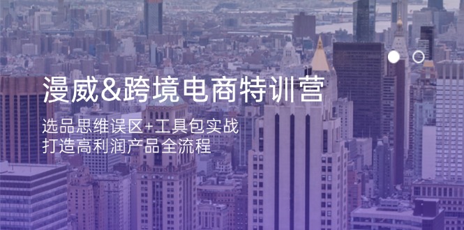 （14295期）漫威 跨境电商特训营：选品思维误区+工具包实战，打造高利润产品全流程-云速度网创