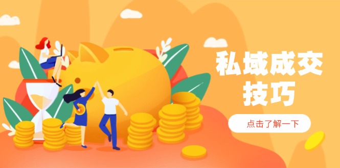 （14566期）私域成交技巧，帮你从入门到精通，破解四大痛点，快速变现，轻松收钱-云速度网创