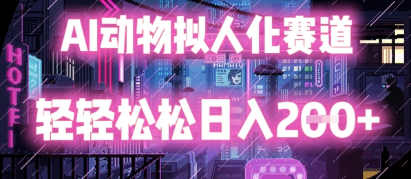 AI动物拟人化赛道，轻轻松松日入2张-云速度网创