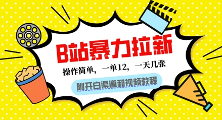 B站暴力拉新：一单12，一天几张，0门槛拉新(附渠道和教程)-云速度网创